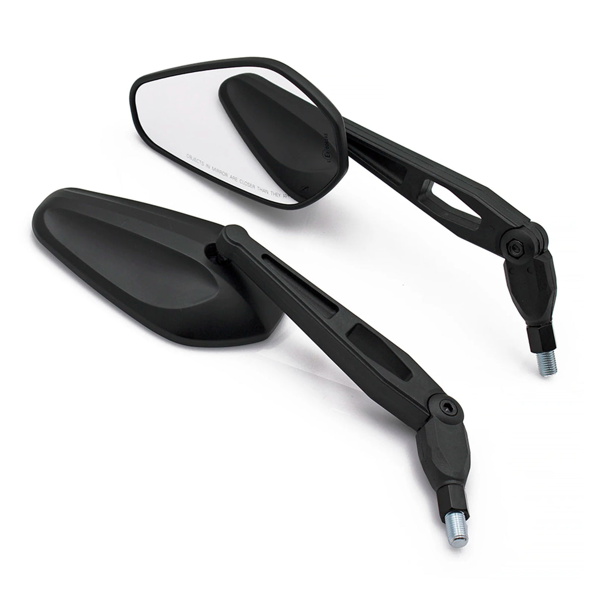 Universal Motorcycle Rearview Mirrors Pair – Sporty, Adjustable, ABS+Glass ADV