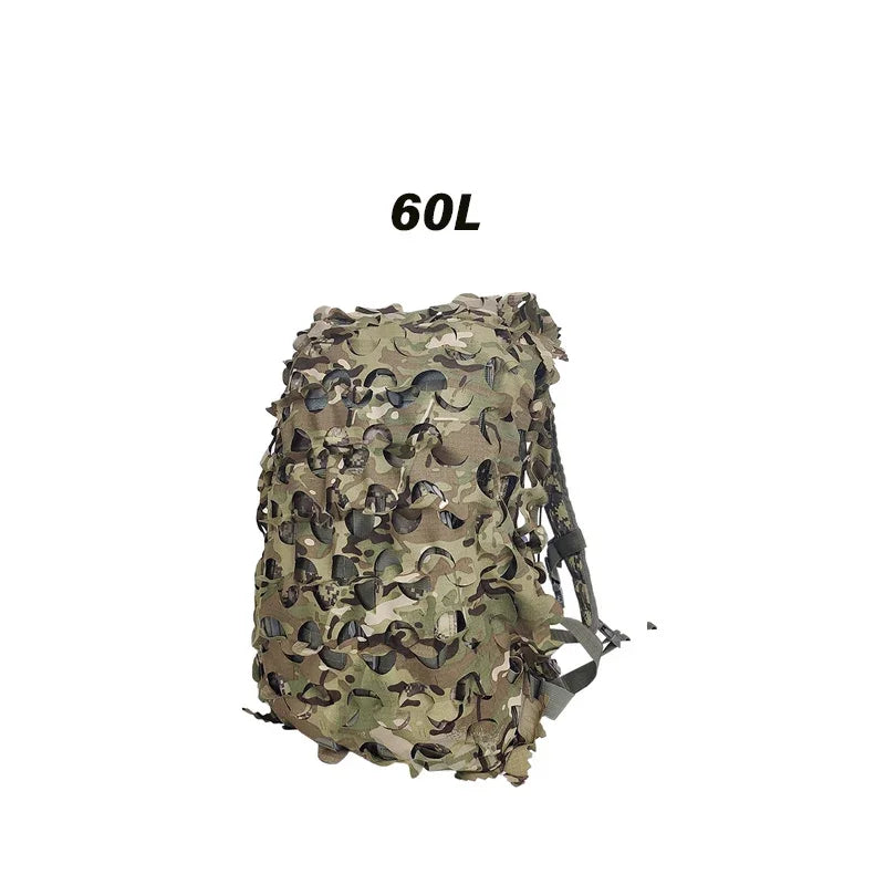 3D Camo Net Backpack Cover – Laser Cut Camouflage for Airsoft & Paintball