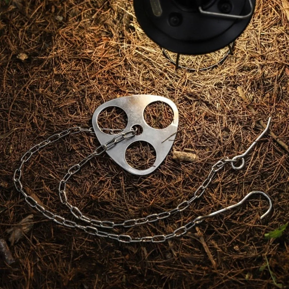 Camping Campfire Tripod Hanging Pot Cooking Aluminum Alloy