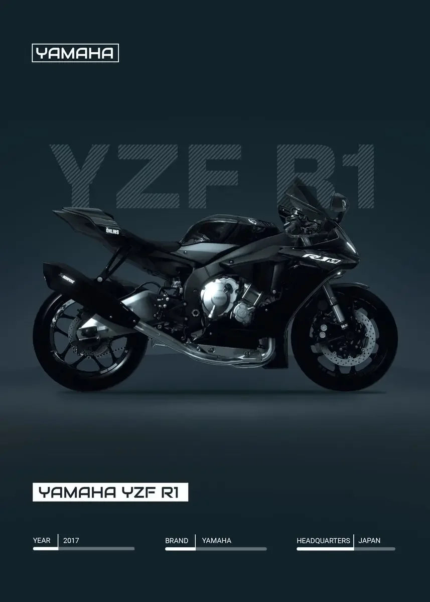 Minimalist Motorcycle Poster Art V4 S1000 RSV4 Canvas Print Mancave Office