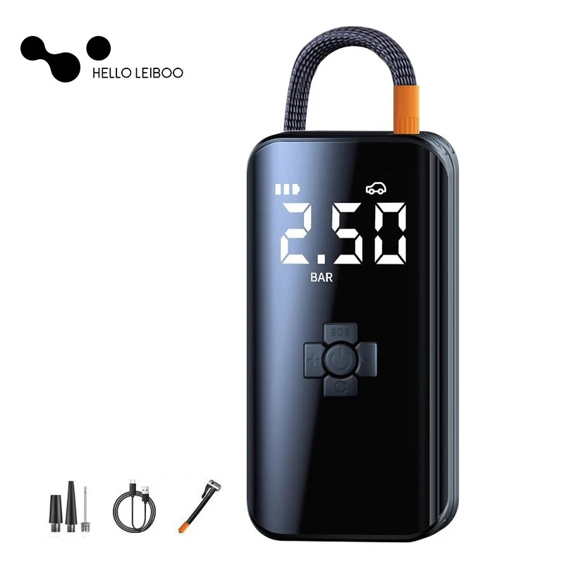 Rechargeable Motorcycle Air Pump Portable Compressor Tyre Inflator 150PSI 120W