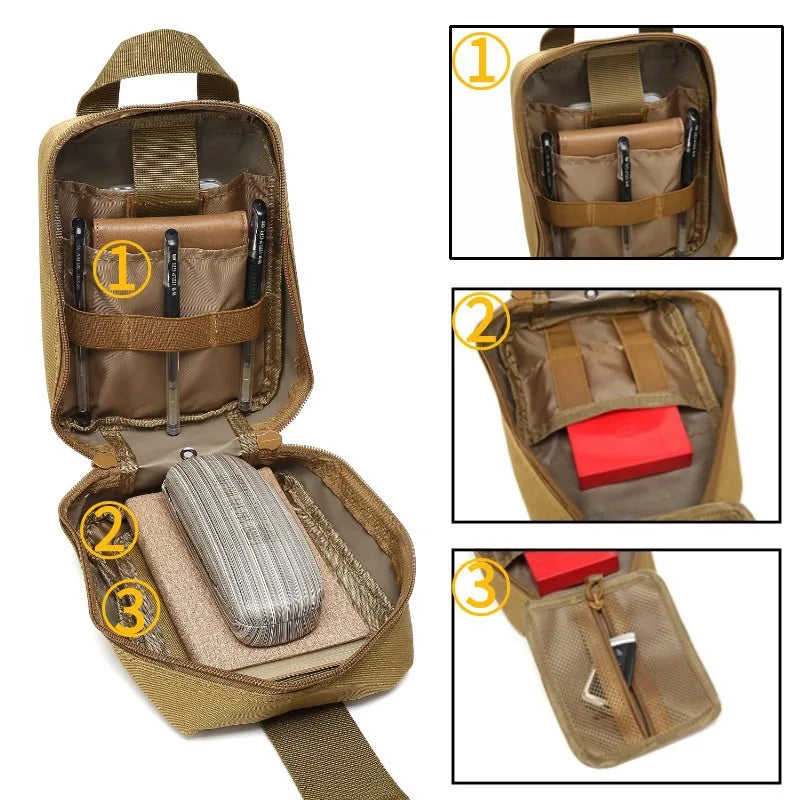 EDC Molle Pouch IFAK First Aid Waist Pack Medical Survival Kit Bag Airsoft sport