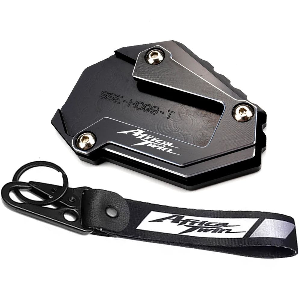 CRF1100L Kickstand Side Stand Pad Plate + Keychain Honda Africa Twin 20-23