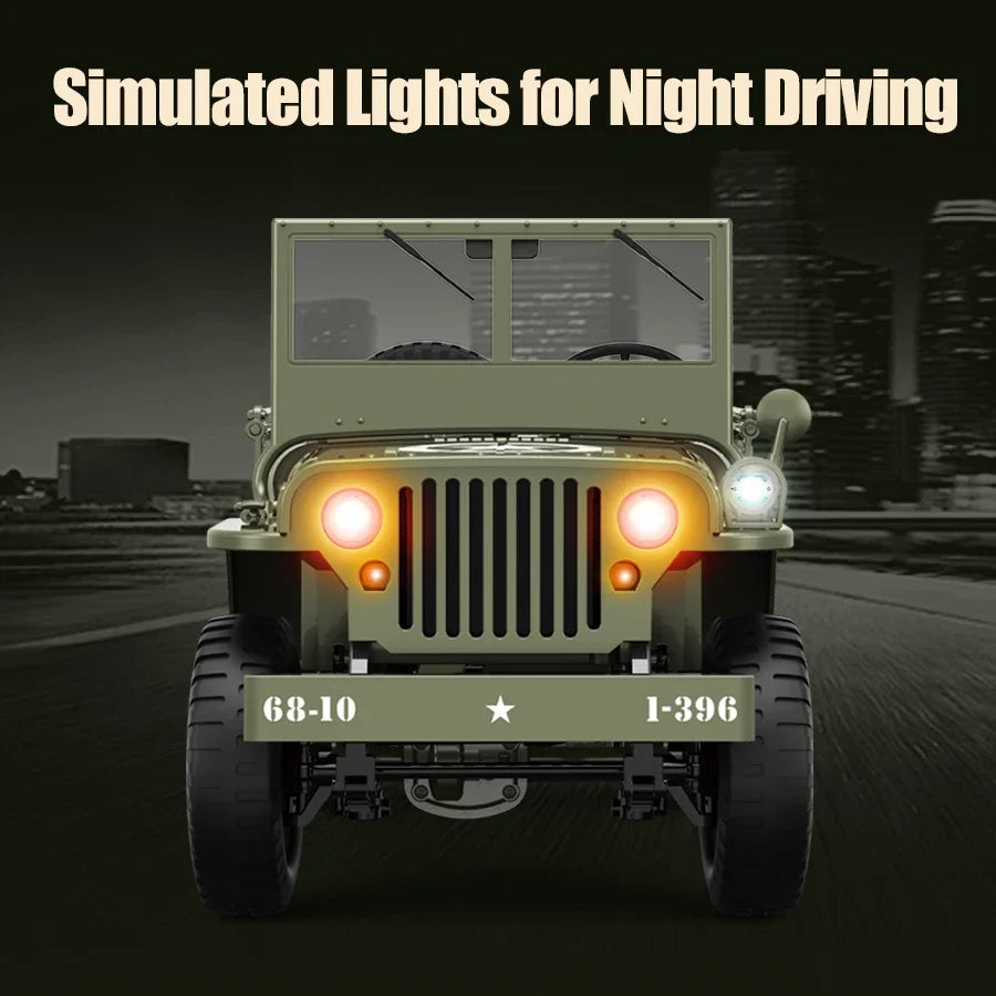 JJRC C8815 1/10 4WD RC Military Jeep style Truck RTR Off-Road Crawler upto 100m