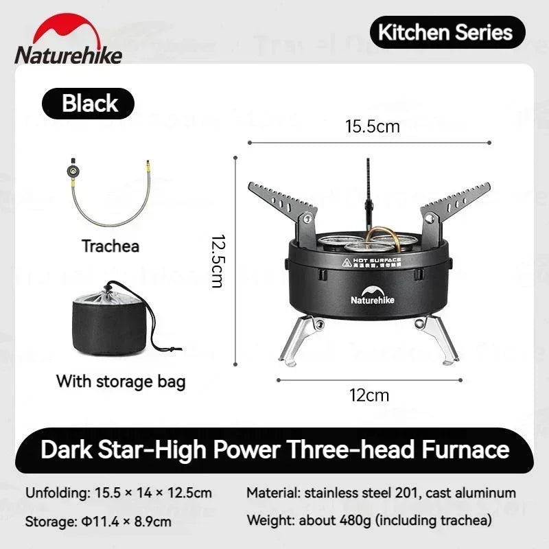 Dark Star Gas Stove Camping compact folding Portable Outdoor 3x Burner