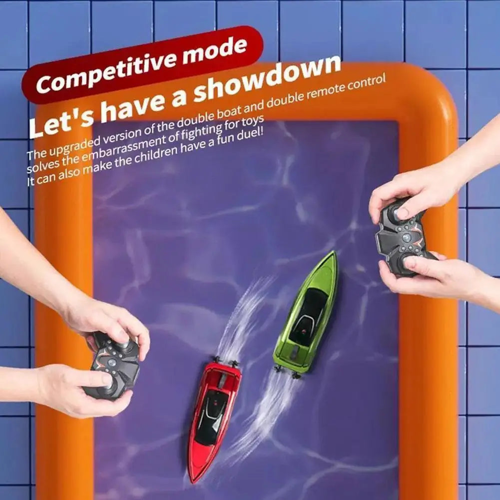 2.4G Mini RC Boat - Waterproof, Dual Motors, 3.7V 100mAh, 12 Min Use, Bath Pool