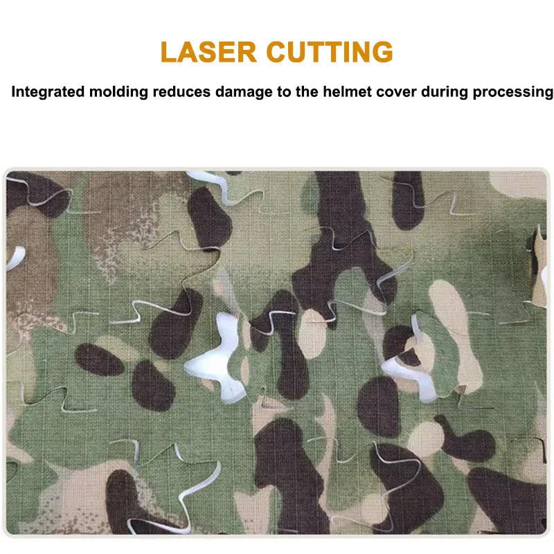 3D Camo Airsoft Helmet Cover – Laser Cut Leaf Shape or Mesh, Paintball Tactical