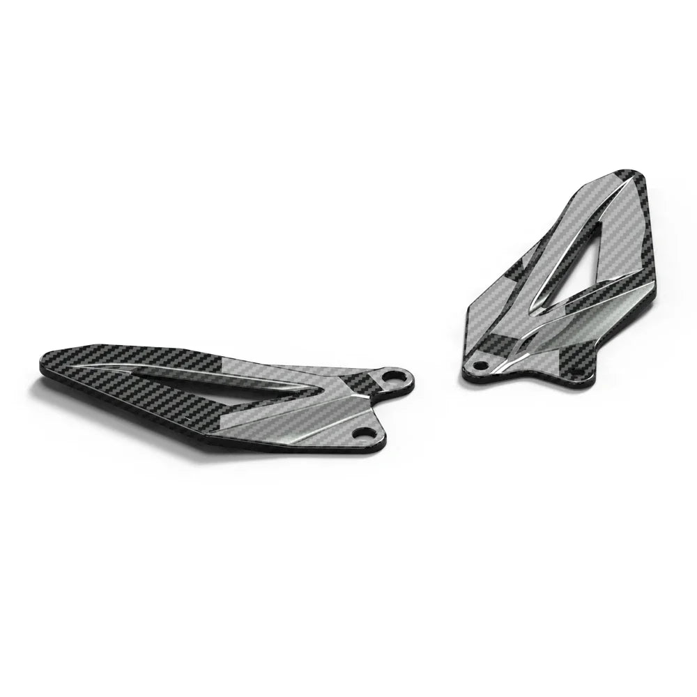 Kawasaki ZX-6R 2009-2024 Carbon look Footrest Pedal Heel Guard Plates