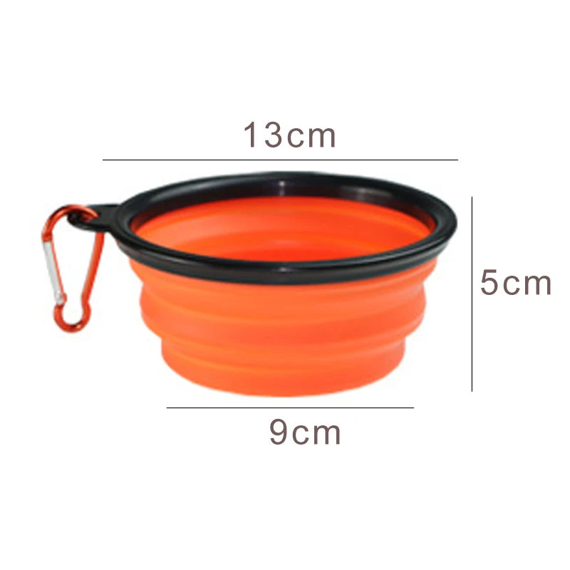 Portable Collapsible Dog Bowl 350ml –  Travel Pet Feeder, Water Dish, keep in Car