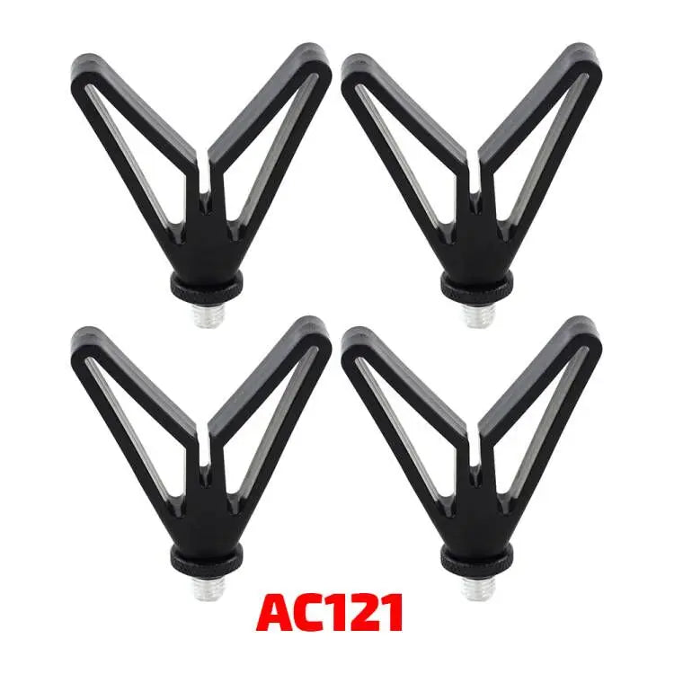Hirisi 4 Pieces Carp Fishing Rod Rest Head for Bank Sticks & Buzz Bar
