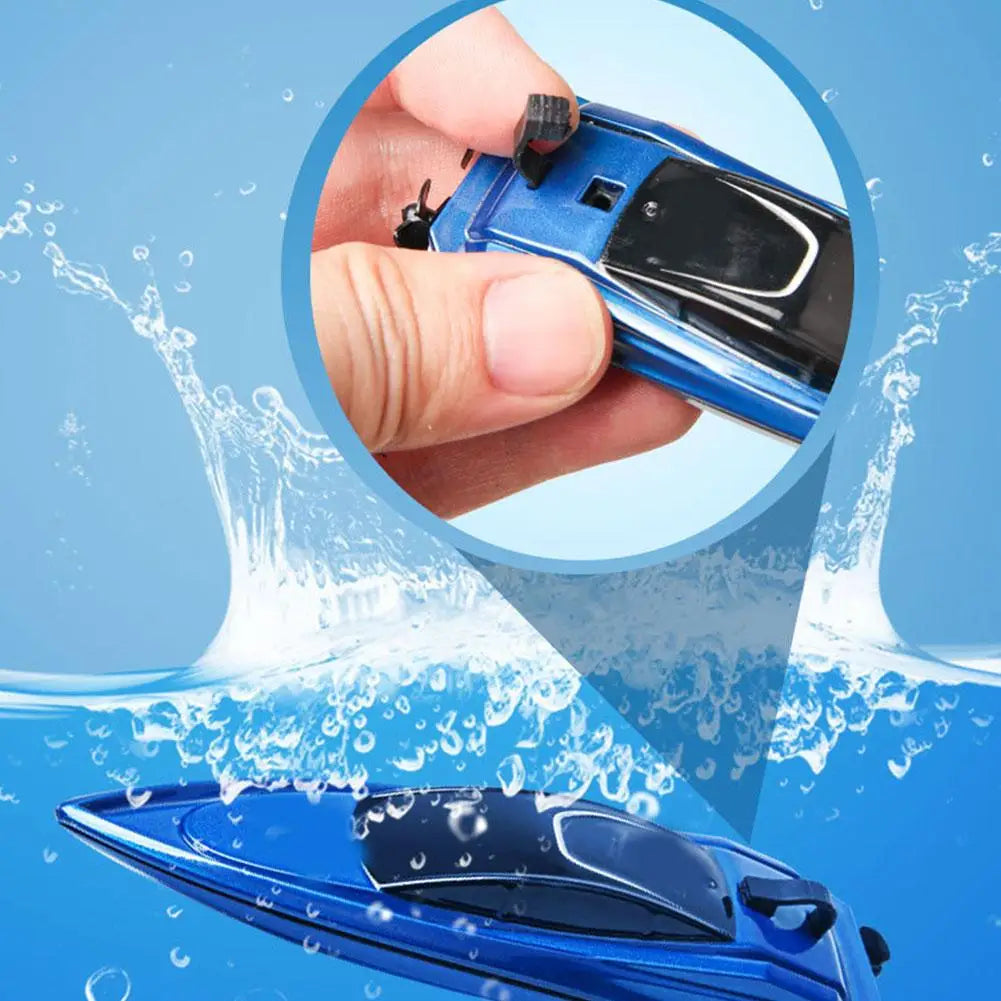 2.4G Mini RC Boat - Waterproof, Dual Motors, 3.7V 100mAh, 12 Min Use, Bath Pool