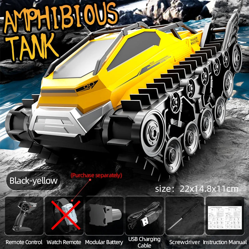 JJRC Q183 4WD Amphibious Tracked RC Car 2.4G Waterproof Off-Road Truck 1:24