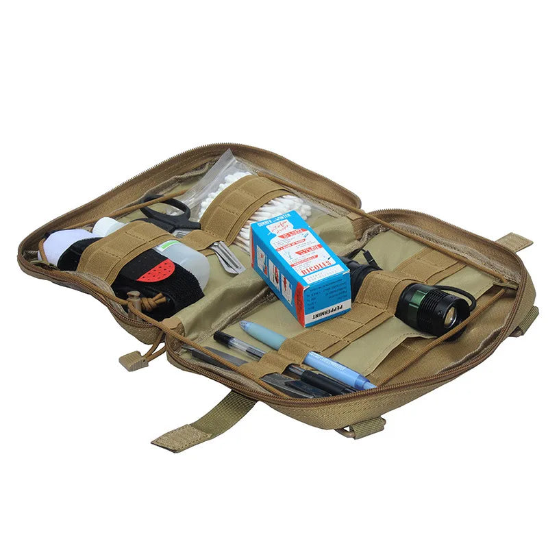 Tactical MOLLE Admin Pouch 1000D Nylon Utility Bag Map Pocket EDC  CS