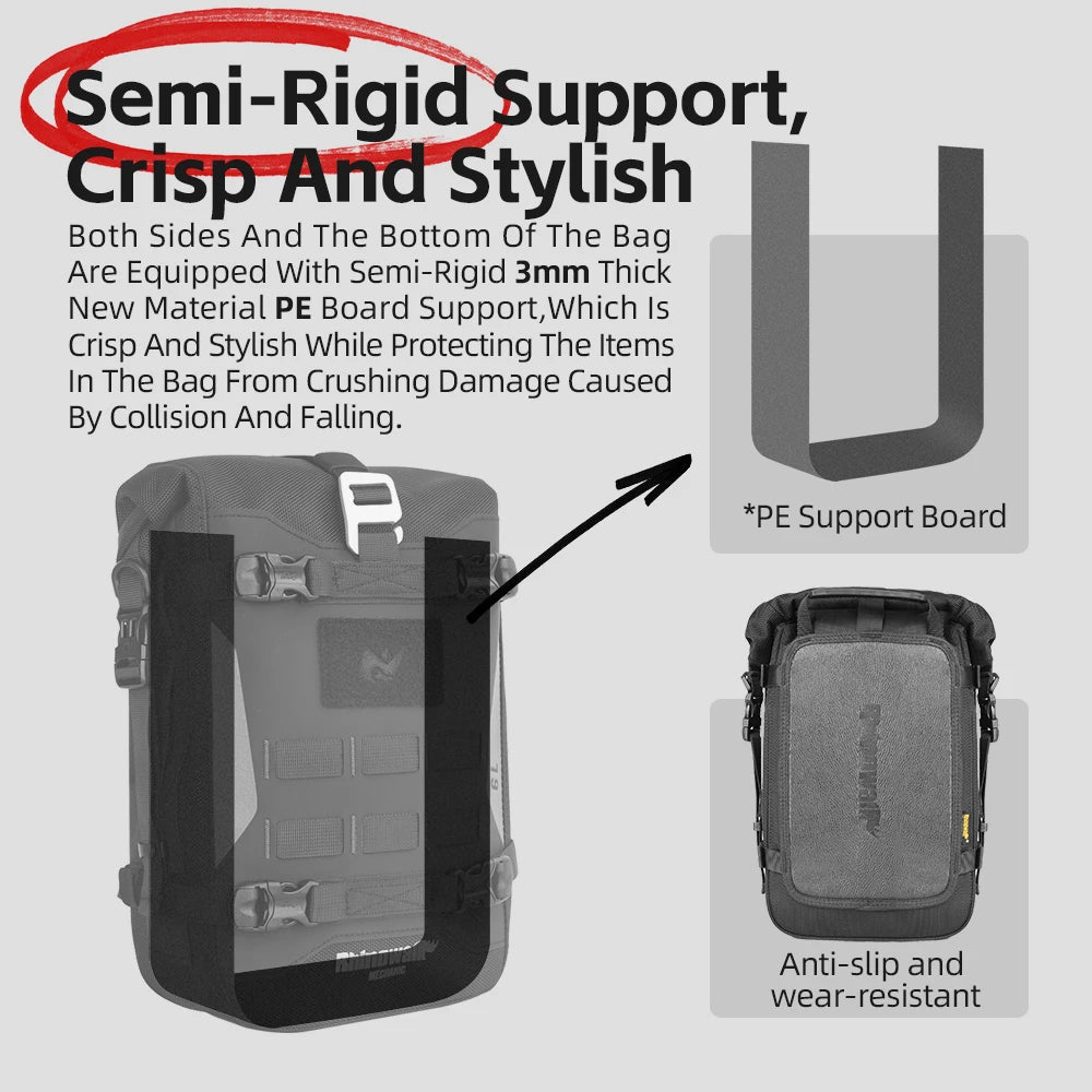 Rhinowalk Motorcycle Crash Bar Bag 6L Waterproof Bumper Pannier Pack