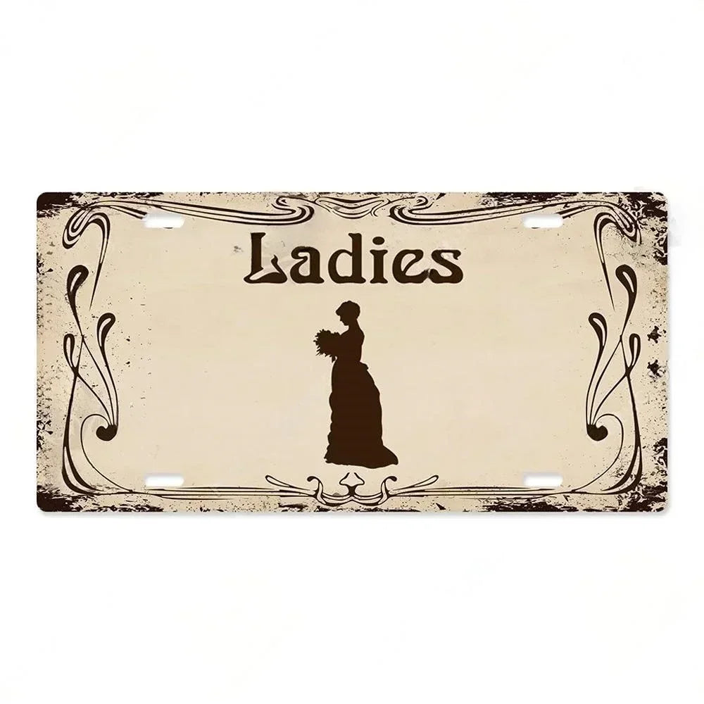 Vintage style Restroom Metal Sign Plaque Plate for Bar, Club, Toilet, Bathroom