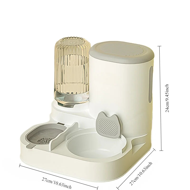 Automatic Cat & Dog Feeder with Water Dispenser | Slow Feeder Bowl for Pets