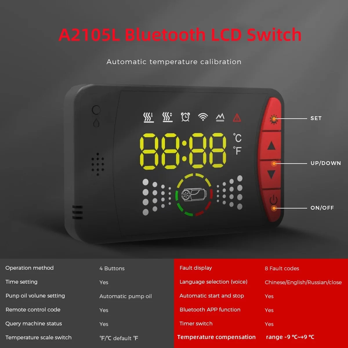 8KW 12V Diesel Air Heater w/Bluetooth App & Remote, RV Truck Camper UK STOCK