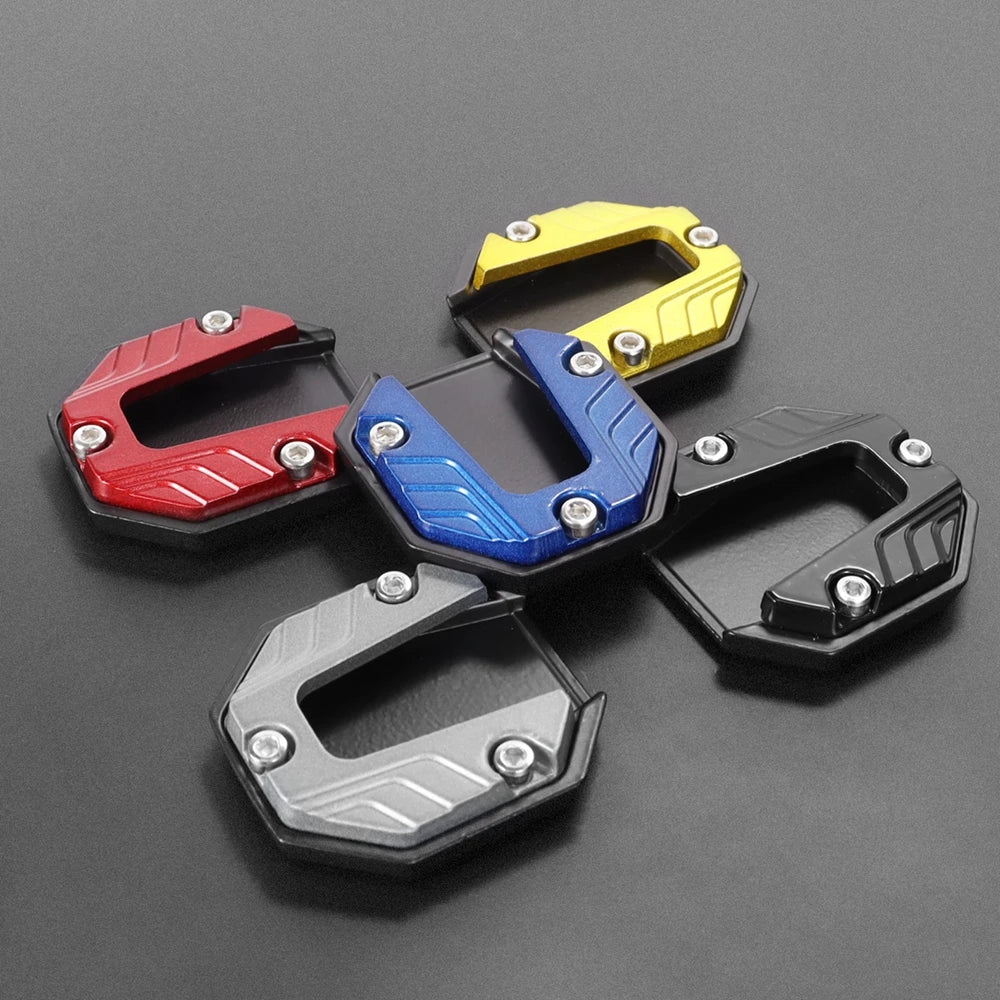 Motorcycle Kickstand Extender Foot Pad CNC Aluminium Support Plate, 5 Colors