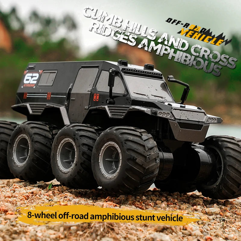 8X8 RC Car 8WD Amphibious Off-Road Stunt Truck 2.4G Waterproof Racing Crawler