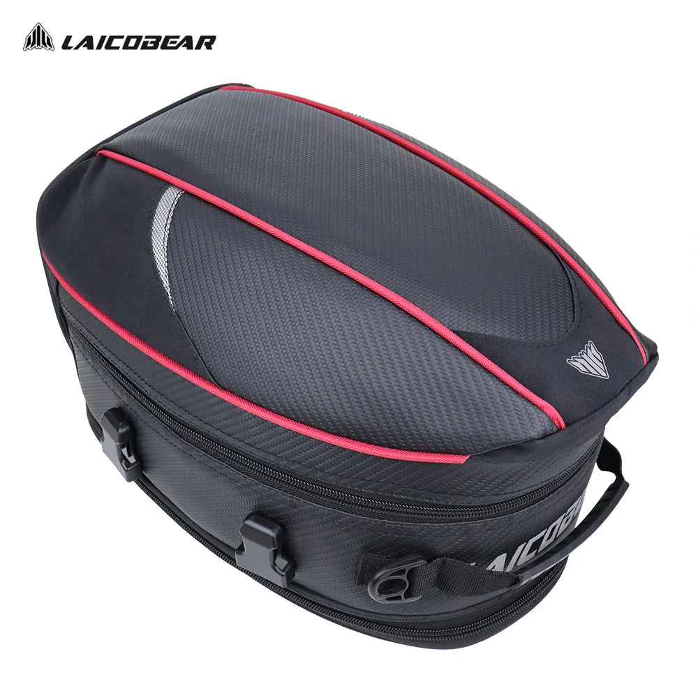 Motorcycle Tail Bag Waterproof Rear Seat Luggage Travel Saddle Pack Touring