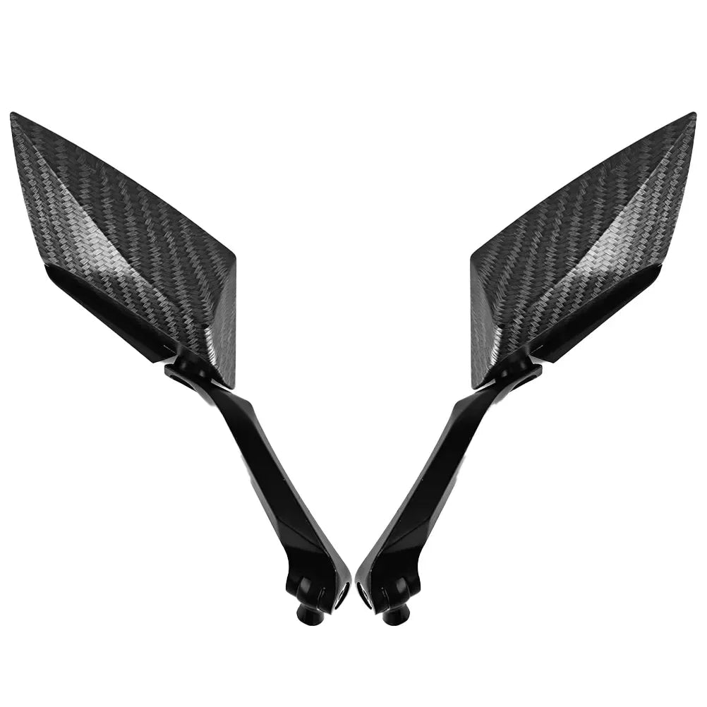 Pair Universal Carbon effect Adjustable Mirrors Motorcycle ADV Touring Scooters