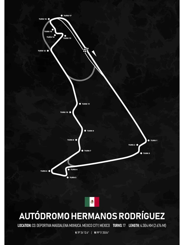 F1 Racing Track Poster Canvas Prints Monaco, Silverstone, Spa, Le Mans - Mancave