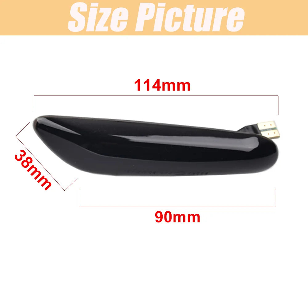 2X Dynamic LED Side Marker Turn Signal Light BMW E46 E90 E60 X1 X3 1 3 5 Series