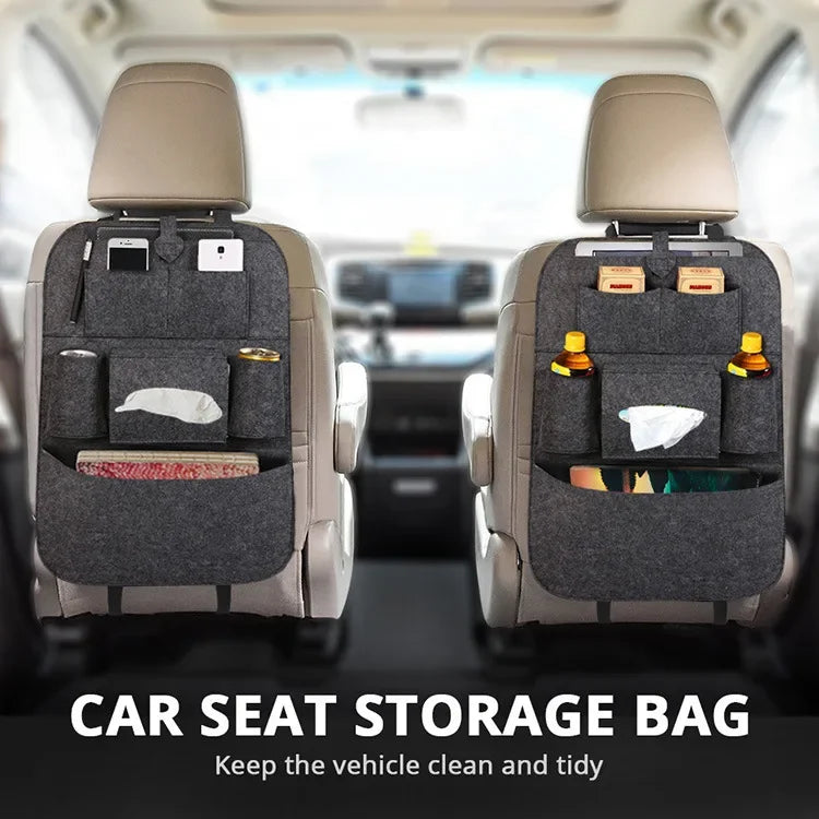 Universal Car Back Seat Storage Bag – 6-Pocket Hanging Trunk Organizer