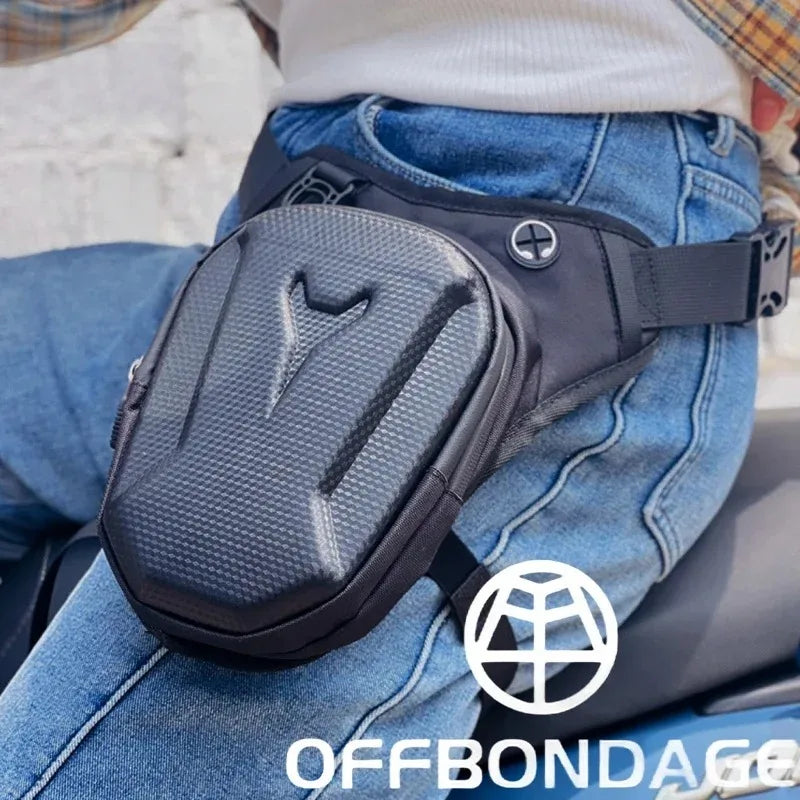 Motorcycle Leg Side Bag - Waterproof EVA Hard Shell Cycling Pack Waist storage