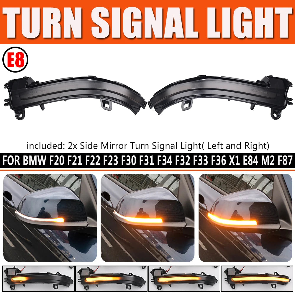 LED Dynamic Turn Signal Side Mirror Sequential Light BMW 1 2 3 4 F20 F30 X1 i3