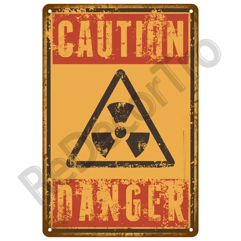 Warning Danger Beware Metal Sign,  Home Wall Decor Bar, Club, Man Cave Gift