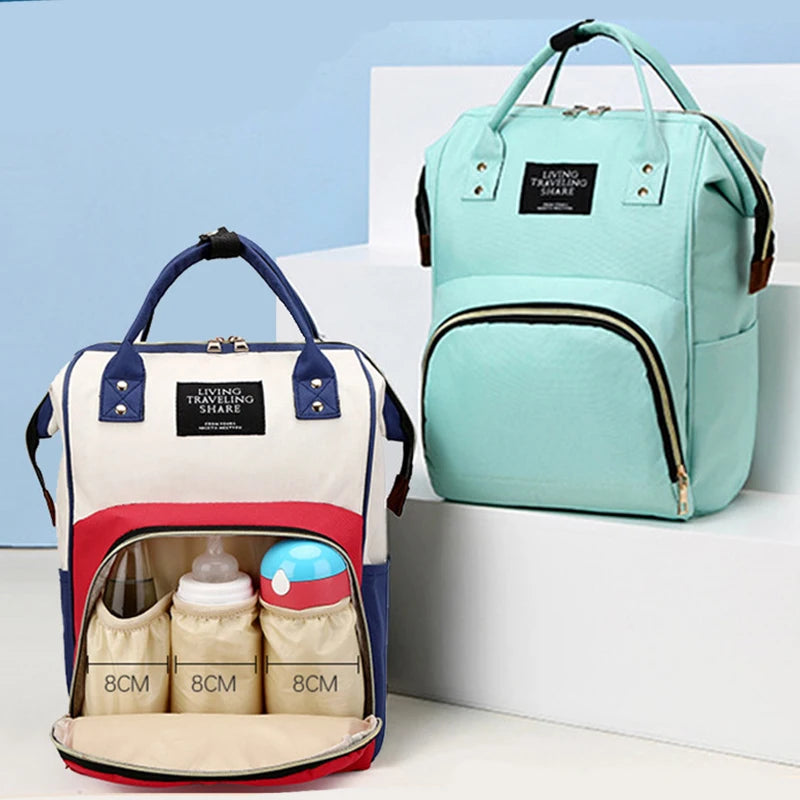 Large Capacity Canvas Mummy Bag - Stylish, Multi-Functional, Thermal Insulation