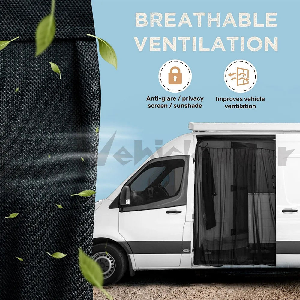 Universal Van camper Magnetic Sliding Door Mosquito Fly Net Mesh Screen