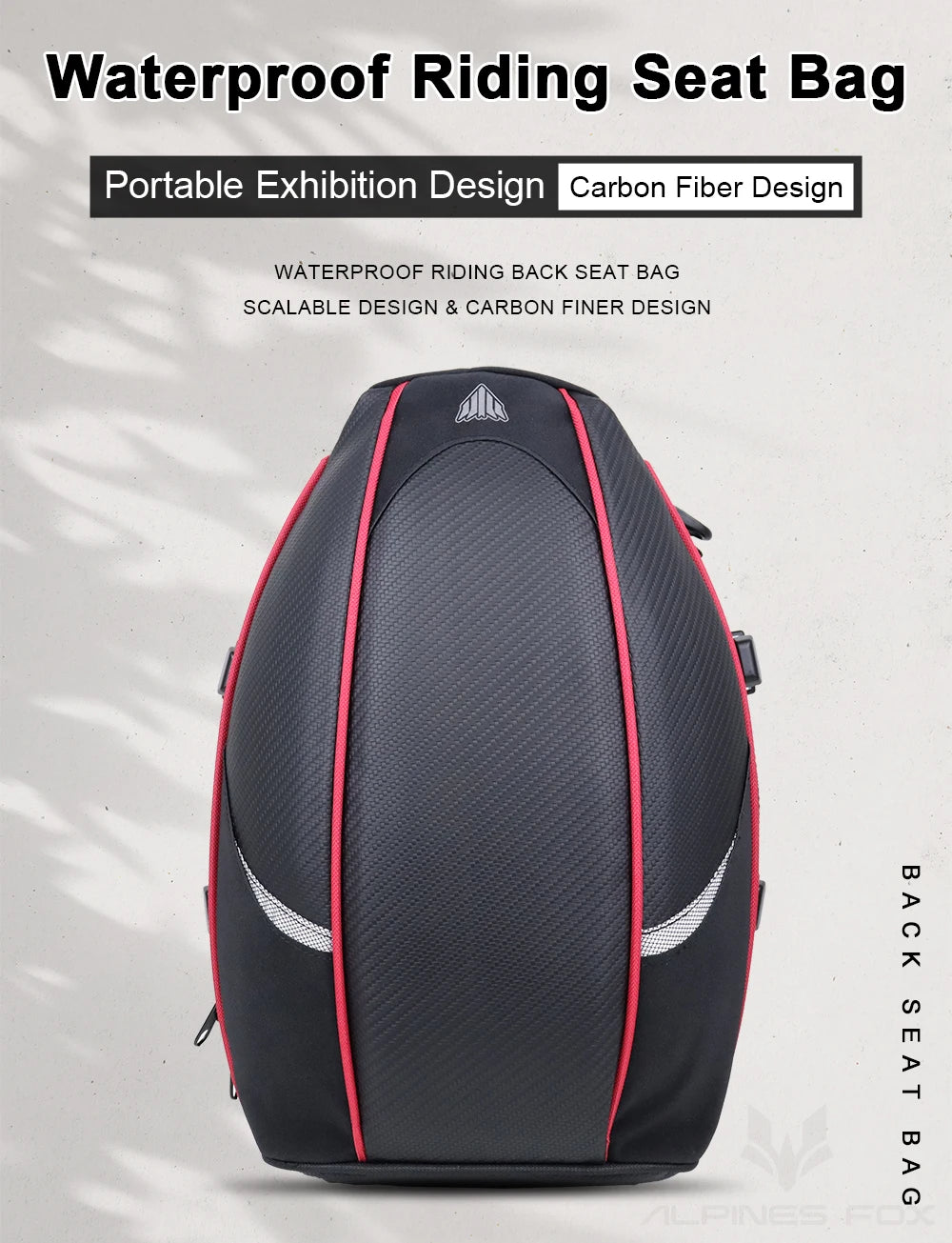 Motorcycle Tail Bag Waterproof Rear Seat Luggage Travel Saddle Pack Touring