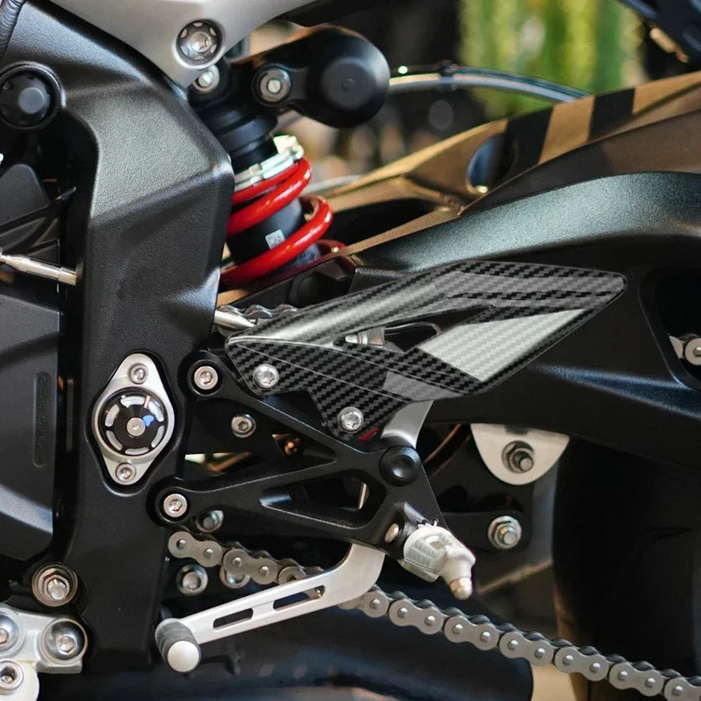 Triumph Street Triple 765R RS 2016-2024 Carbon-look Foot Pedal Heel Guard Plates