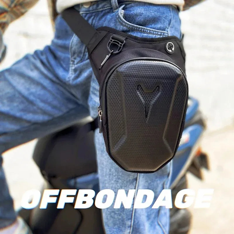Motorcycle Leg Side Bag - Waterproof EVA Hard Shell Cycling Pack Waist storage