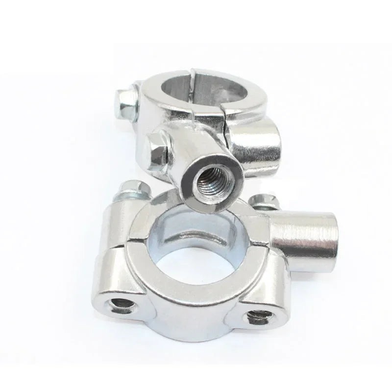 Chrome Motorcycle Scooter Mirrors Universal 8mm or 22mm 25mm Handlebar mounts