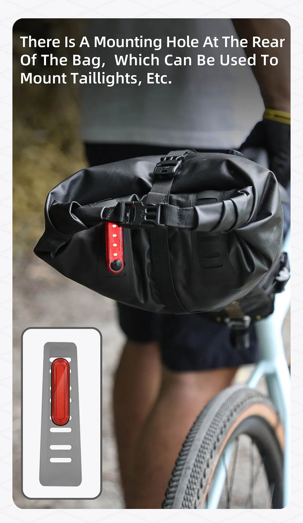 Rhinowalk 14L Waterproof Bike Saddle Bag Large Rear Seat Pack Bikepacking MTB