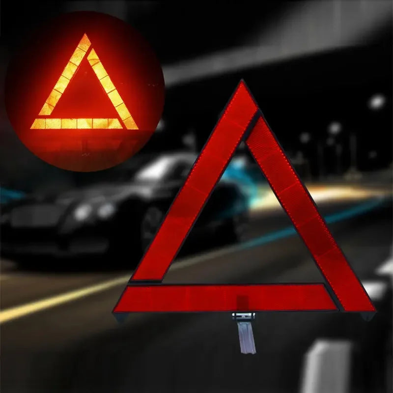 Car Emergency Warning Triangle Reflective Safety Hazard Breakdown Stop Sign