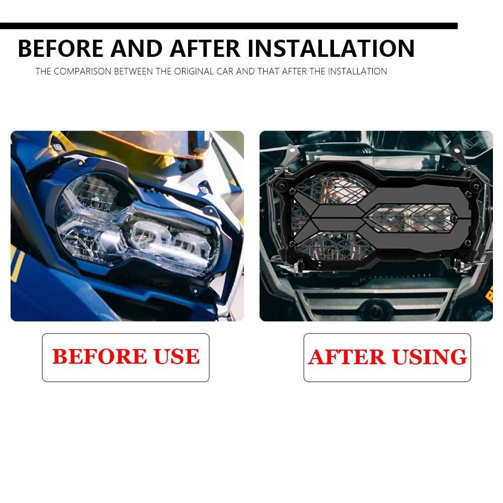 BMW Flip Headlight Protector Grille Guard For R1200GS R1250GS ADV 13-23