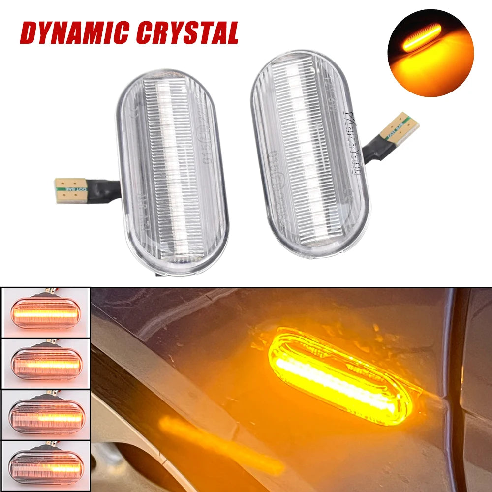 Dynamic LED Turn Signal Side Marker Light for Nissan Navara Note Micra Qashqai