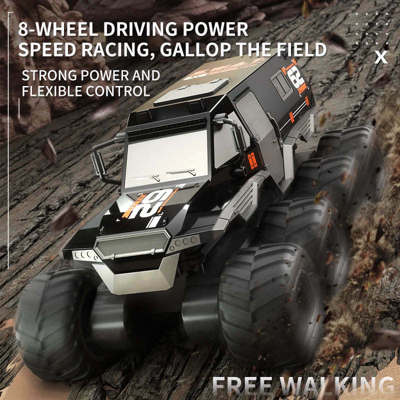 8X8 RC Car 8WD Amphibious Off-Road Stunt Truck 2.4G Waterproof Racing Crawler