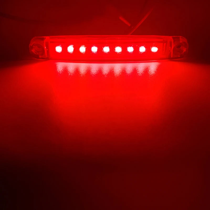 10PCS LED Trailer Side Marker Light 12V/24V Truck Lorry Indicator Lamp 9 SMD