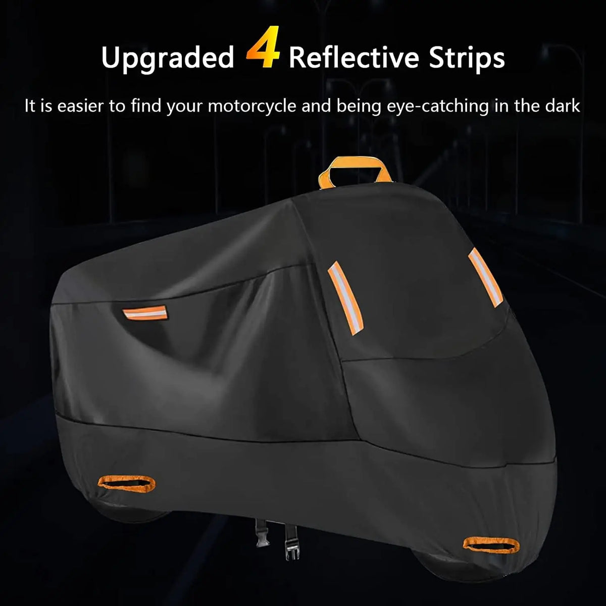 Motorcycle Cover Waterproof Dust UV Protective All-Season Motorbike Cover 300D