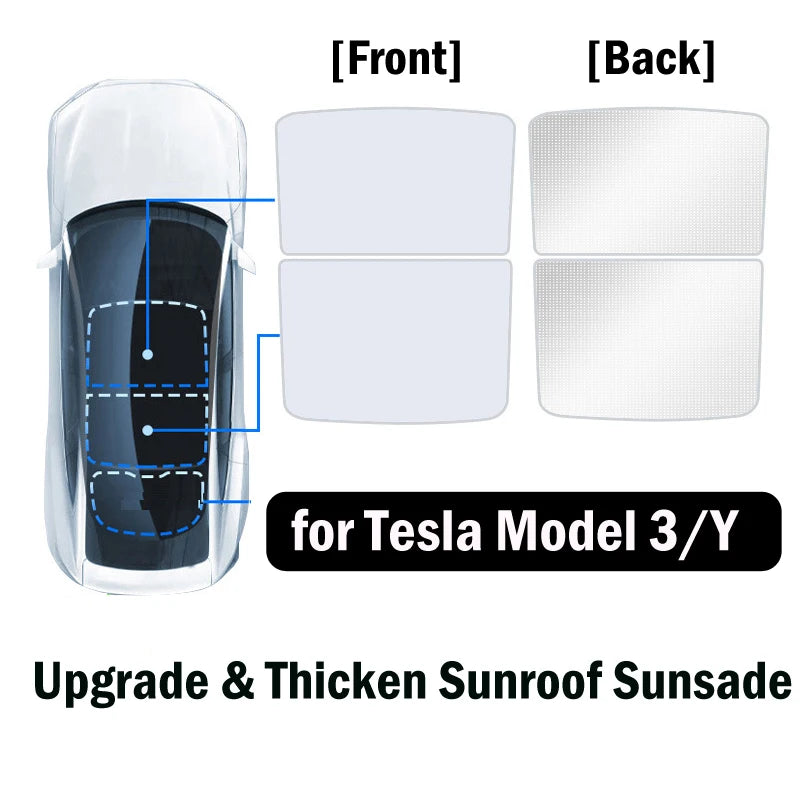 Tesla Model 3+ Highland 2024 Model Y Sunroof Sunshade UV Heat Block Ice Cloth