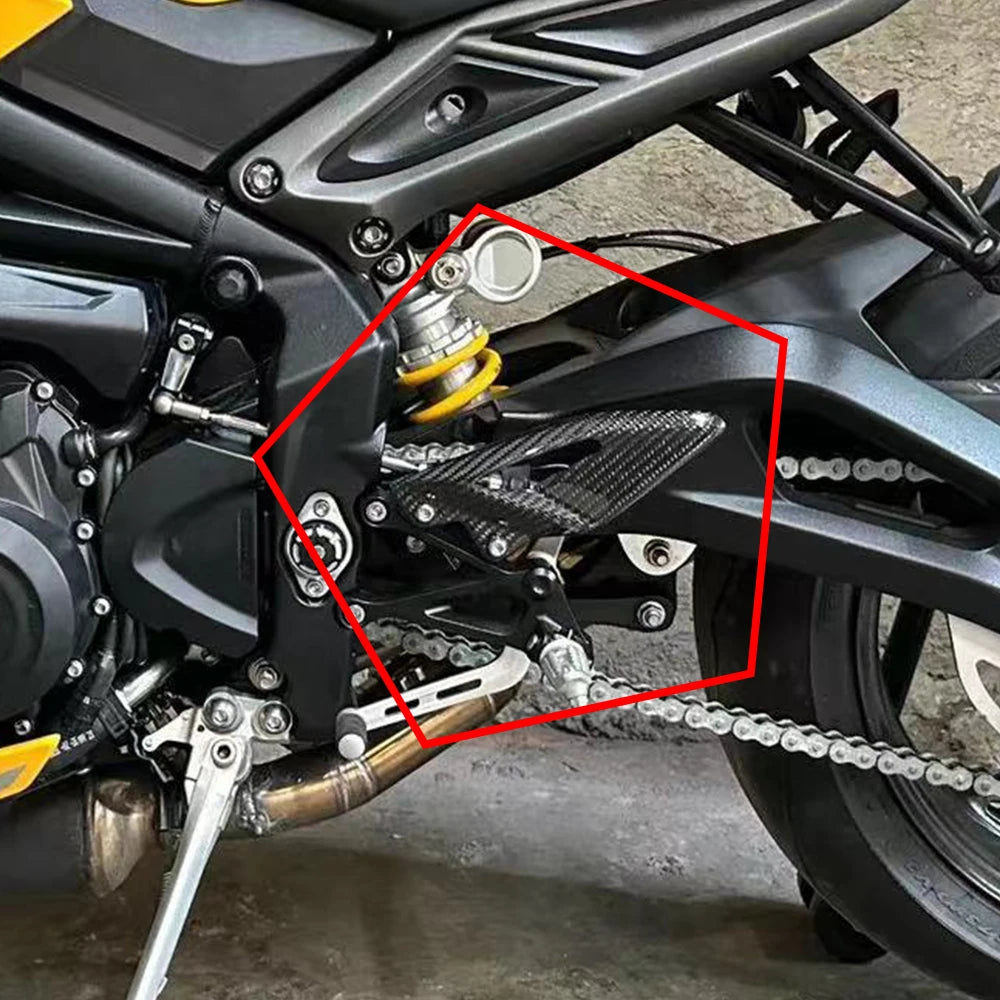 Triumph Street Triple 765 660 Heel Guard Plates Foot Rests 2016-24