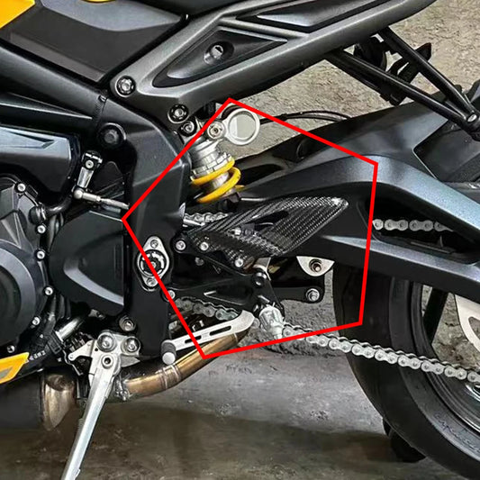 Triumph Street Triple 765 660 Heel Guard Plates Foot Rests 2016-24