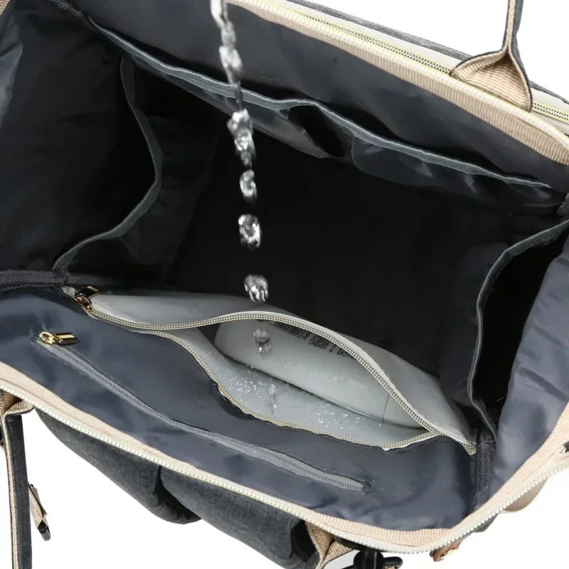 Large USB Mummy Diaper Change Bag - Waterproof, Functional, Stylish Backpack