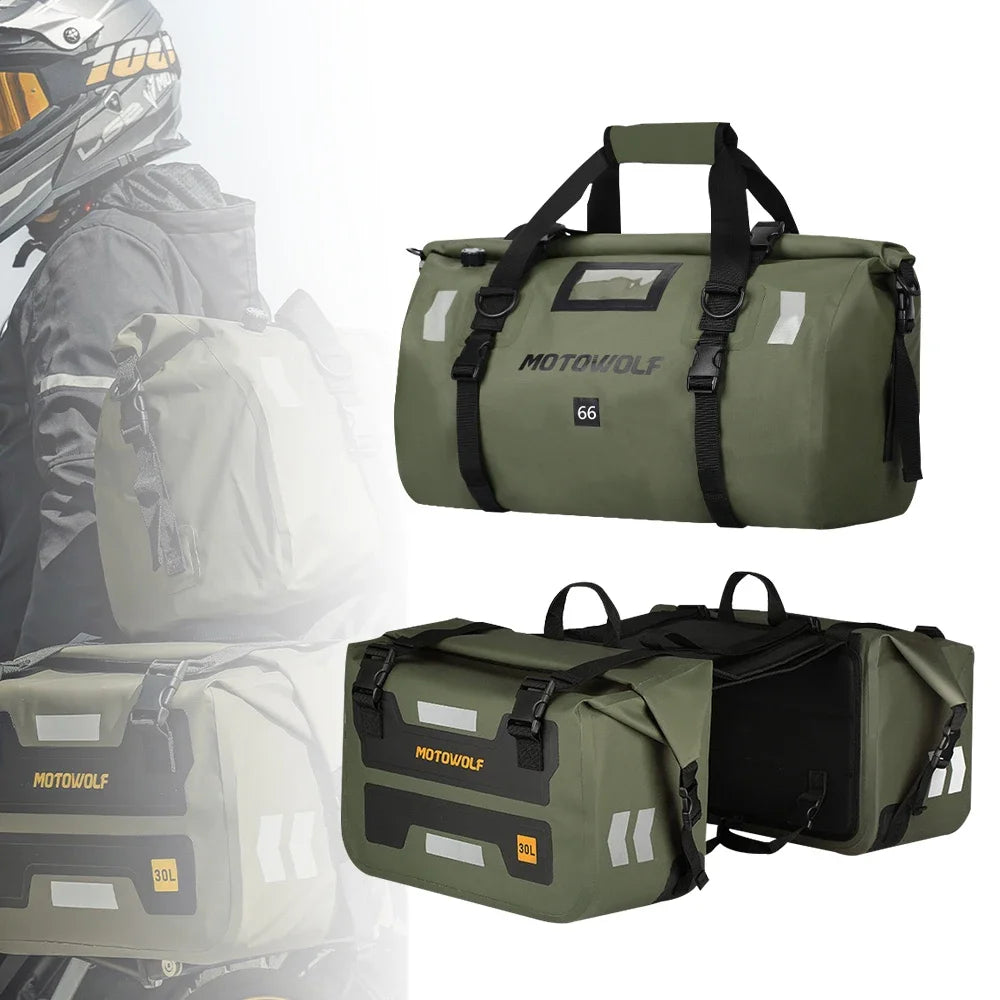 Waterproof Motorcycle Saddlebags 40L 60L 66L Luggage Touring Adventure IP68