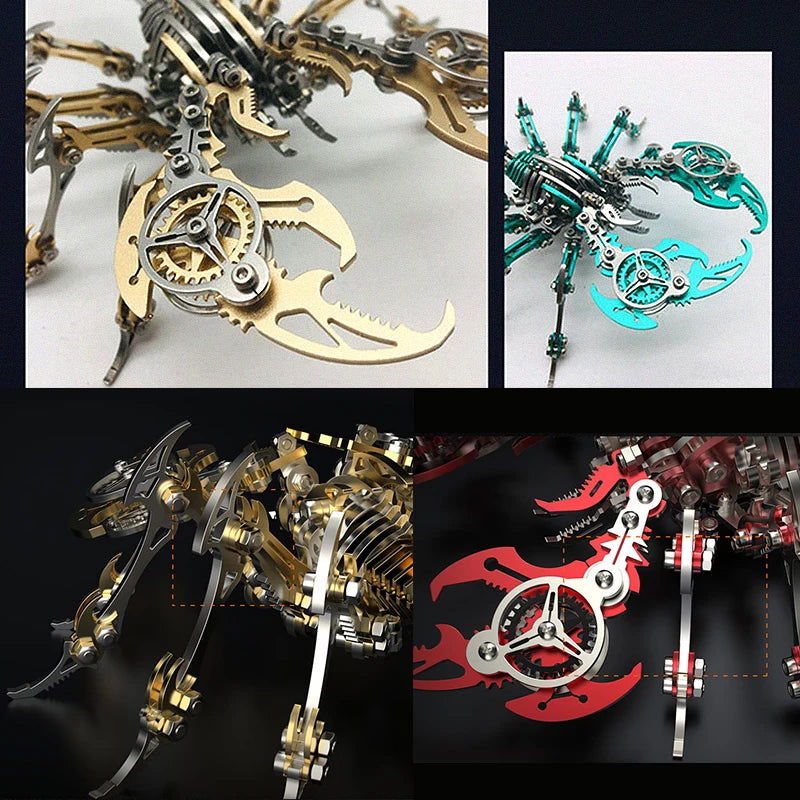 3D Scorpion Metal Puzzle Steampunk Insect Model Kit - 454 PCS DIY Model